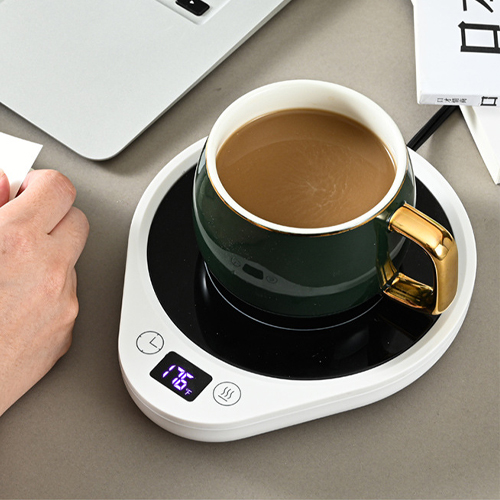 家居生活雜貨舖 80度恆溫加熱杯墊 圓形白色