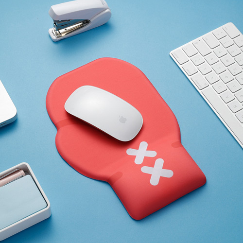 創意小物館 拳擊手套舒適手托護腕矽膠墊 滑鼠墊