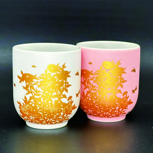 ViREO 常玉 燦若繁華華貴雙杯(白/粉)