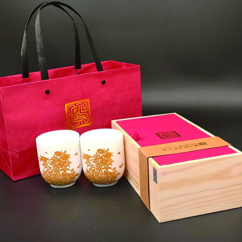 【4/8~5/11母親節特惠】ViREO 常玉 燦若繁華華貴雙杯(白/白)