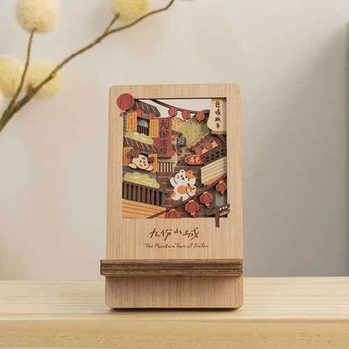遊木時光 woodtime 微風景手機架(九份山城)