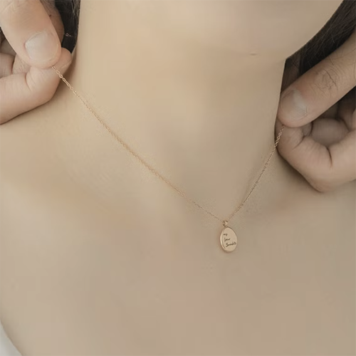 獨家記憶手作 【客製化刻字】迷你咖啡豆項鍊 母女 禮物(兩件組 玫瑰金+玫瑰金)