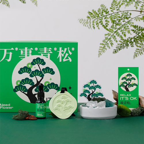 【6/26~8/29情人節早鳥85折優惠】創意小物館 萬事青松香薰水晶擴香石禮盒 明月松間