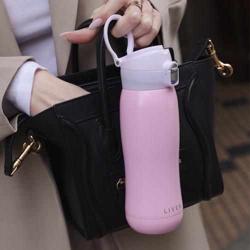 乾唐軒 躍動保溫杯 / 雙層不銹鋼 / 馬卡龍款 / 便攜拉環蓋 / 5色 500ml(櫻花粉)
