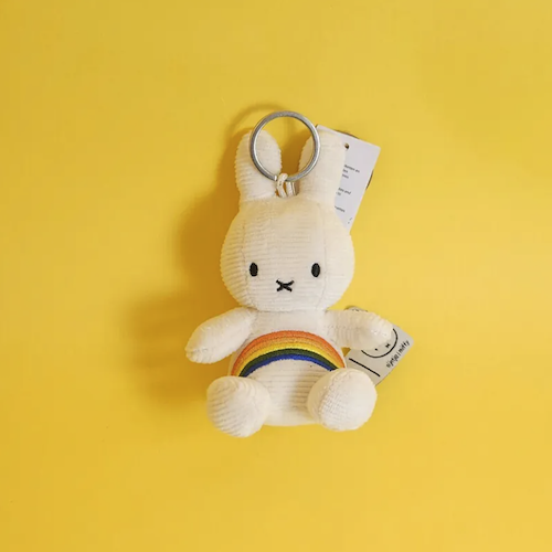 BON TON TOYS ｜Miffy米菲兔彩虹鑰匙圈(象牙白 10cm)
