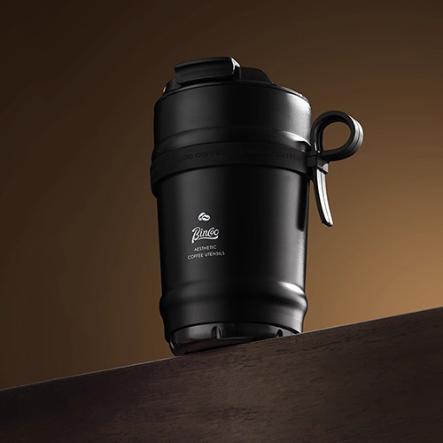 家居生活雜貨舖 316噴瓷內膽隨行保溫杯 黑色