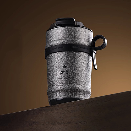 家居生活雜貨舖 316噴瓷內膽隨行保溫杯 銀色