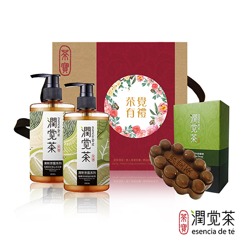 茶寶 Teapower 潤覺茶 柚香茶籽保養禮盒3件組(無)