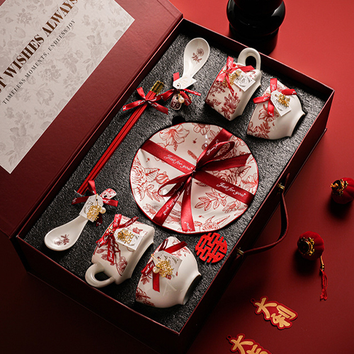 【11/3~12/31冬季85折優惠】家居生活雜貨舖 假日玫瑰碗盤杯10件禮盒組