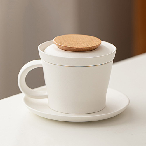 【11/3~12/31冬季85折優惠】家居生活雜貨舖 慢活陶瓷茶咖杯 素白-櫸木