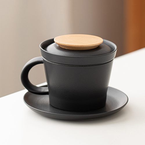 【11/3~12/31冬季85折優惠】家居生活雜貨舖 慢活陶瓷茶咖杯 禪黑-櫸木