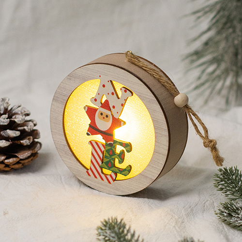 【11/4~12/31聖誕商品B2B優惠】家居生活雜貨舖 聖誕發光木質小掛燈 A款