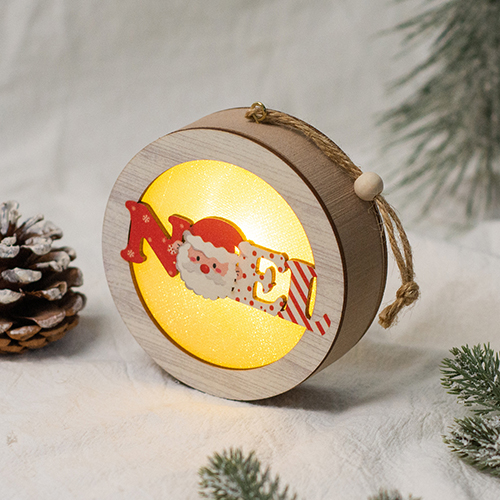 【11/4~12/31聖誕商品B2B優惠】家居生活雜貨舖 聖誕發光木質小掛燈 B款