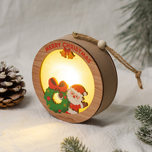 【11/4~12/31聖誕商品B2B優惠】家居生活雜貨舖 聖誕發光木質小掛燈 E款