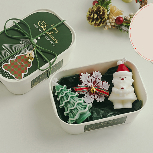 【11/4~12/31聖誕商品B2B優惠】創意小物館 聖誕蠟燭禮物套組 B款-聖誕老人+聖誕樹+雪花)