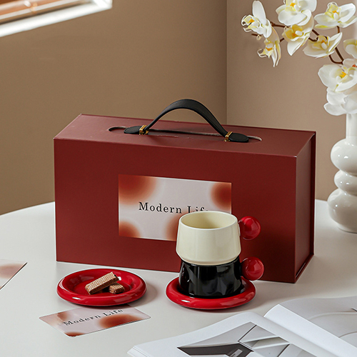 【11/3~12/31秋季85折優惠】家居生活雜貨舖 摩登咖啡杯碟禮盒組 圓球杯把款