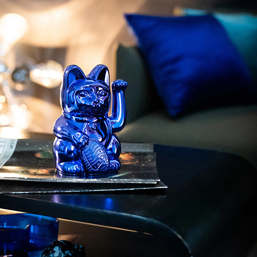 德國 Donkey 幸運繽紛招財貓 星球亮面特別款(亮藍)