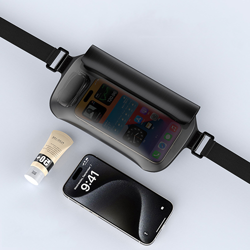 【11/3~12/31冬季85折優惠】創意小物館 大容量手機防水腰包 黑