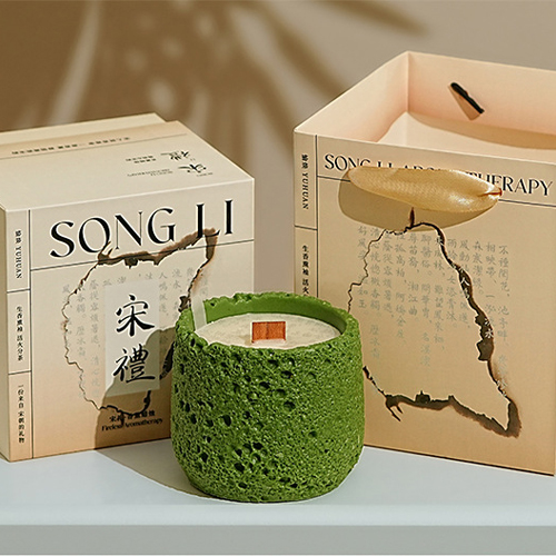 【11/3~12/31冬季85折優惠】家居生活雜貨舖 宋禮香氛蠟燭單入禮盒 綠色-全季禪茶
