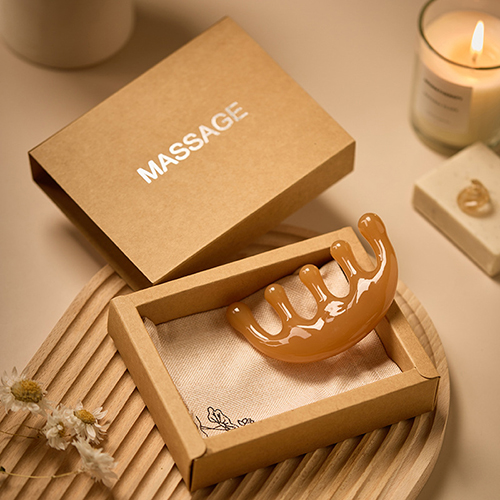 【11/3~12/31冬季85折優惠】家居生活雜貨舖 養生頭部按摩梳禮盒 琥珀色