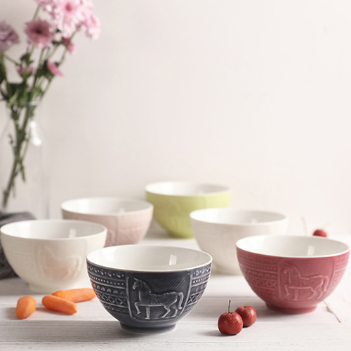 【2/4~2/10期間限定優惠】乾唐軒活瓷 皇家駿馬飯碗六入組  400ml