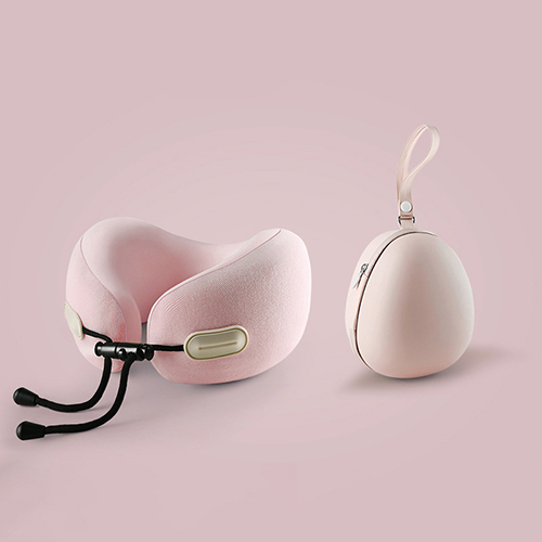 【1/2~8/31冬日特惠85折】家居生活雜貨舖 輕量記憶棉旅行頸枕 春日粉