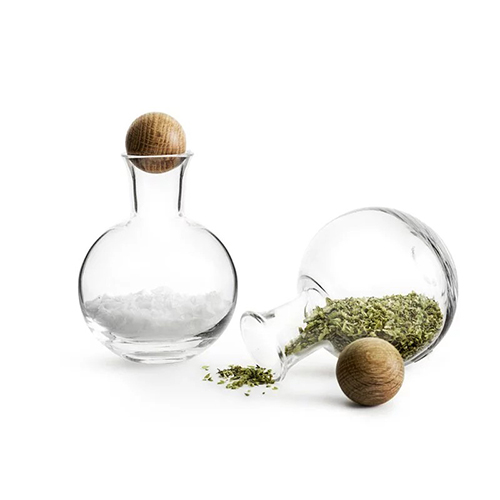 【瑞典 sagaform】橡木球瓶塞香料瓶2入組