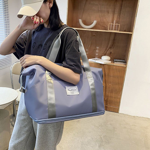 【1/2~8/31冬日特惠85折】創意小物館 大容量可擴展旅行包 霧霾藍