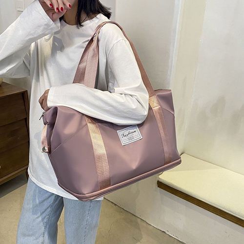 【1/2~8/31冬日特惠85折】創意小物館 大容量可擴展旅行包 櫻花粉