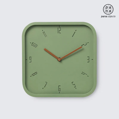 pana objects｜TIMY-S-復刻時光方型掛鐘 綠