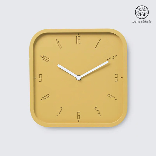 pana objects｜TIMY-S-復刻時光方型掛鐘 黃