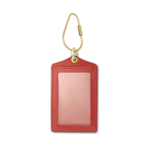ADOLE Lab真皮證件套- 紅 (含水滴型鑰匙圈)