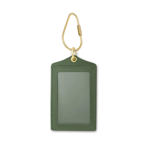 ADOLE Lab真皮證件套- 綠 (含水滴型鑰匙圈)