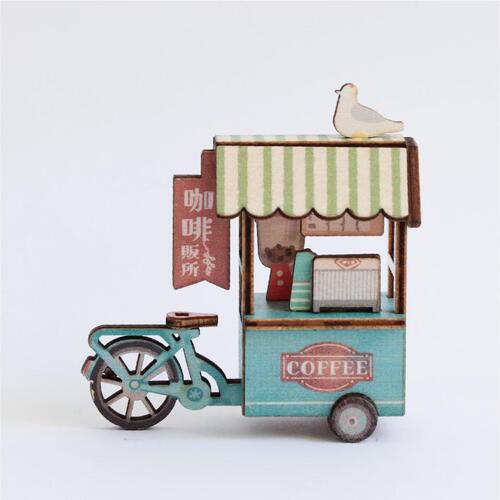 【猴子設計】攤車磁鐵- 咖啡車