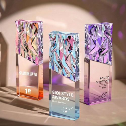 創意炫彩水晶獎座