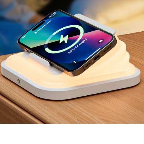 15W磁吸無線充折疊多功能小夜燈 護眼閱讀小夜燈