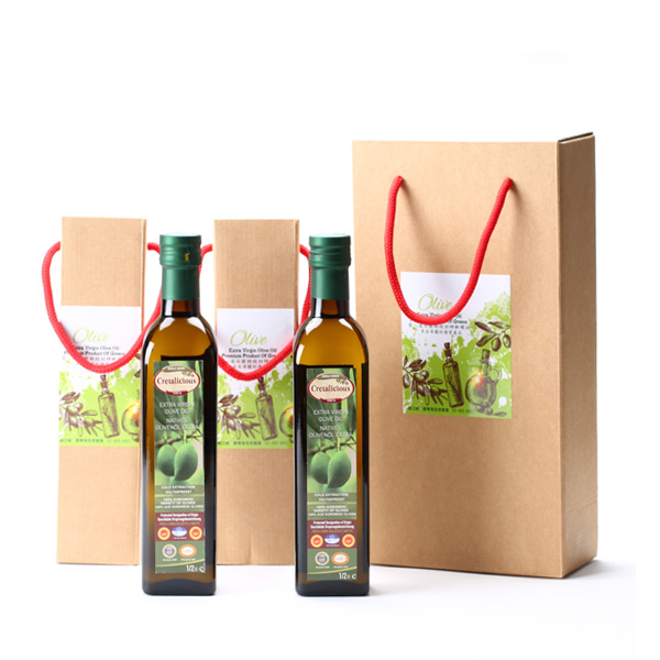 Cretalicious 美味克里特 第一道冷壓特級初榨橄欖油 500毫升2入 禮盒 送禮最健康選擇