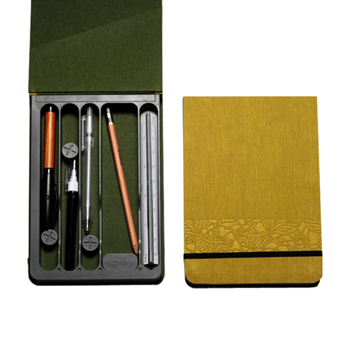 KOAN+ 筆袋本 Penbook 芥末綠