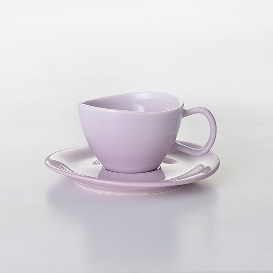 集瓷 cocera 花系列咖啡杯盤組 紫色