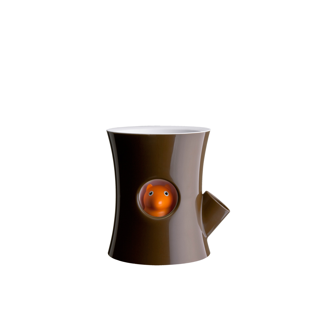  QUALY 松鼠花器(咖啡筒+白盆)