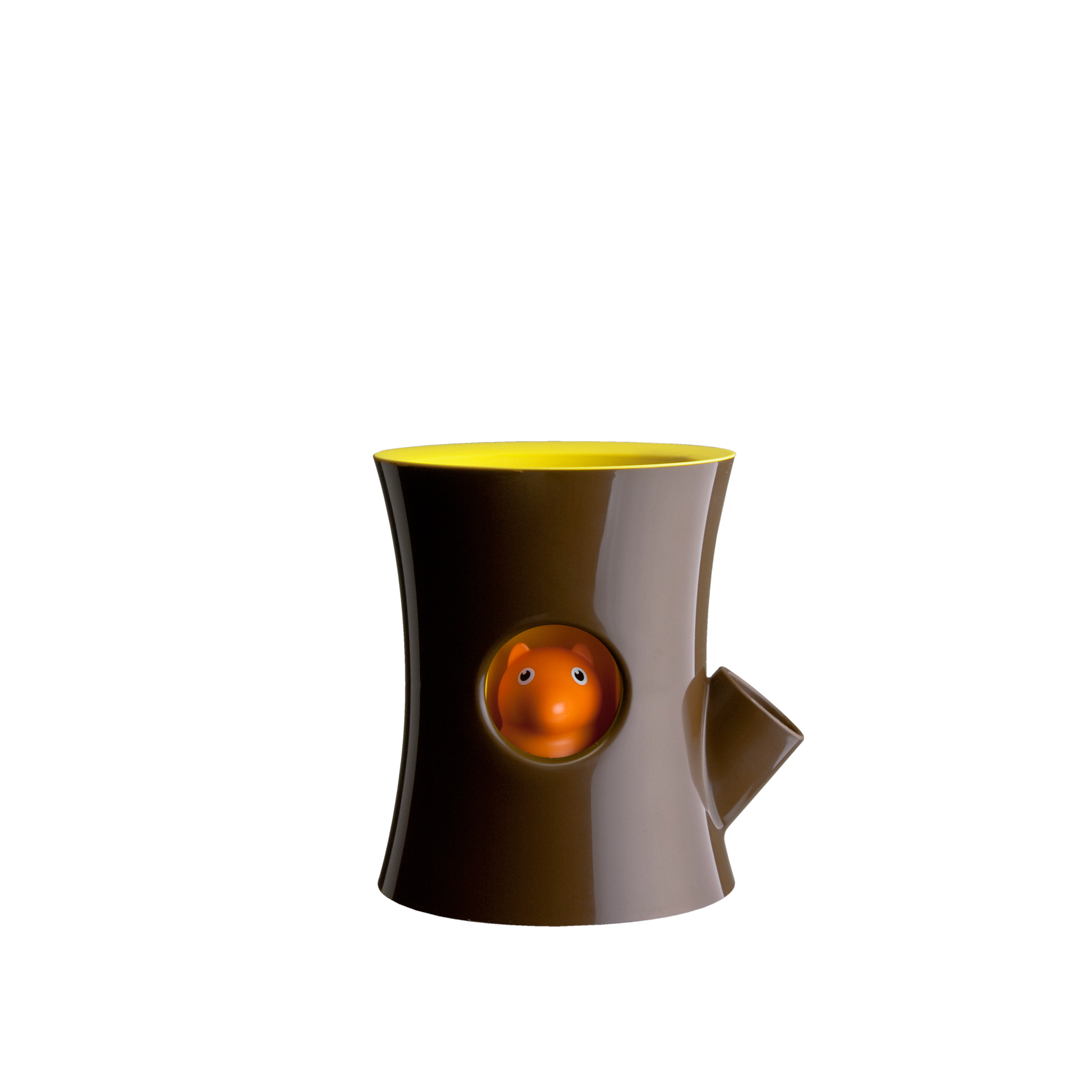 QUALY 松鼠花器(咖啡筒+黃盆)