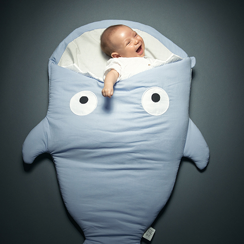Baby Bites 西班牙手工製作100%純棉嬰幼兒睡袋 / 防踢被 / 包巾 (標準版) 牽牛花藍