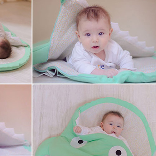 Baby Bites 西班牙手工製作100%純棉嬰幼兒睡袋 / 防踢被 / 包巾 (標準版) 薄荷綠