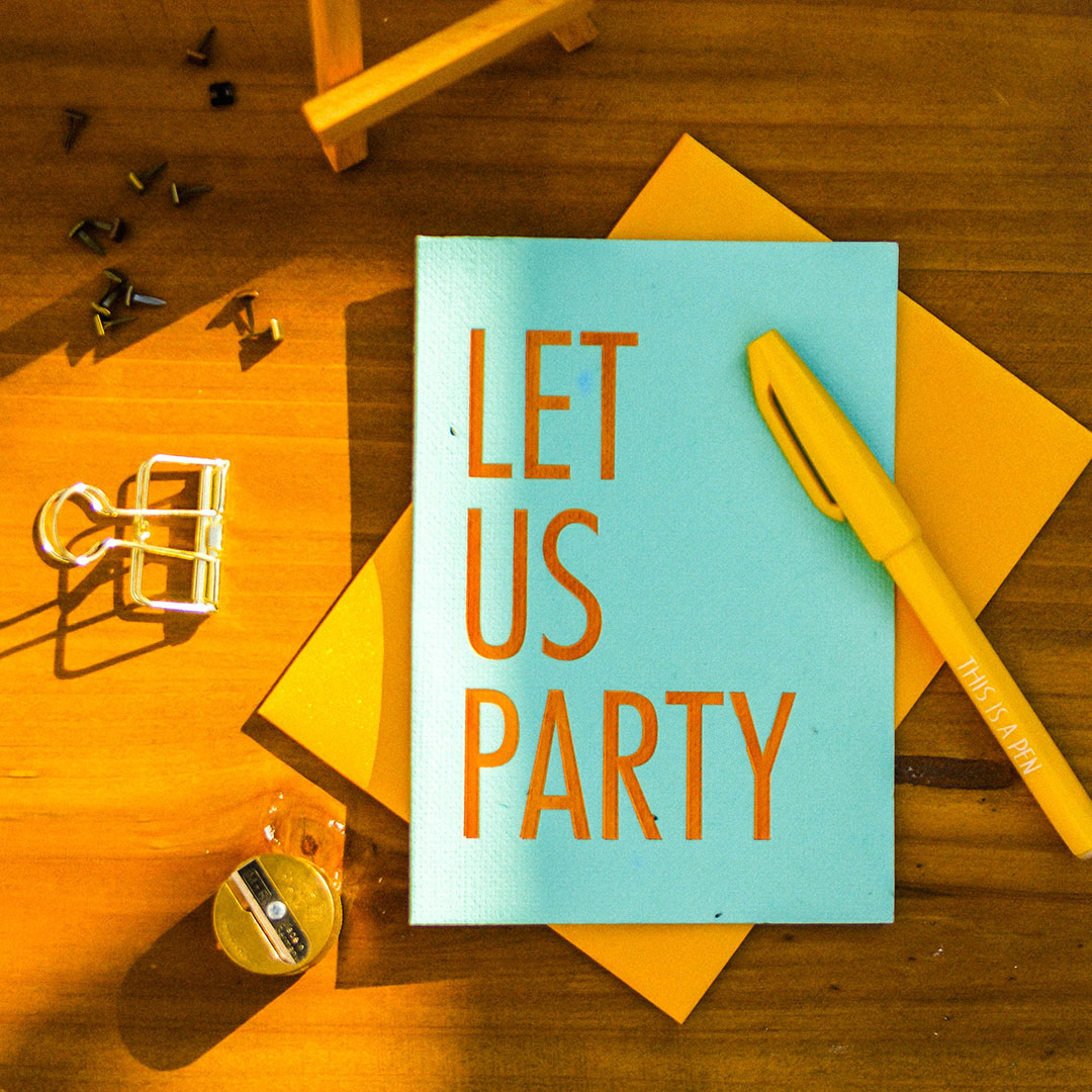 WOOPAPERS 種子紙邀請卡 Let Us Party
