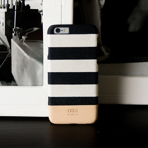 alto iPhone 6 / 6S 真皮手機殼背蓋 Denim (White Zebra)