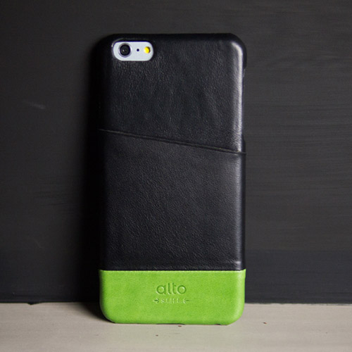 alto iPhone 6 Plus / 6S Plus 真皮手機殼背蓋 Metro (Black / Green)