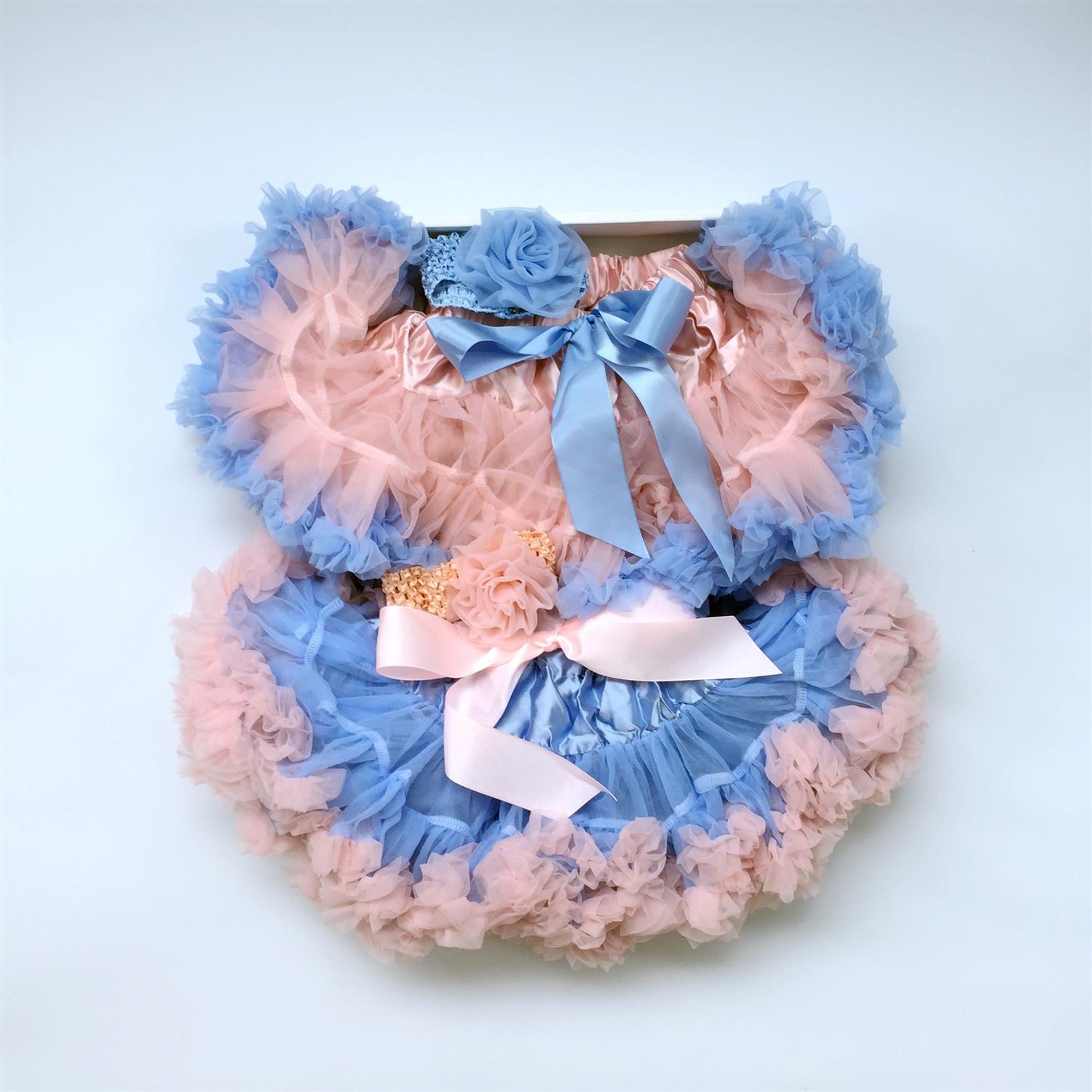 日安朵朵 女嬰童tutu蓬蓬裙姊妹＆雙胞胎禮盒組 Pantone年度色 0-9個月 (70cm)