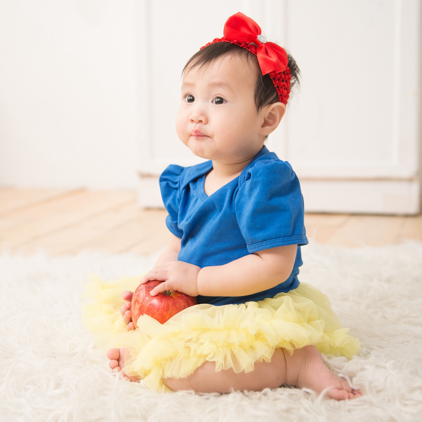 日安朵朵 女嬰精緻雪紡蓬蓬裙連身衣 白雪公主 Snow White (短袖款) (0-6個月)