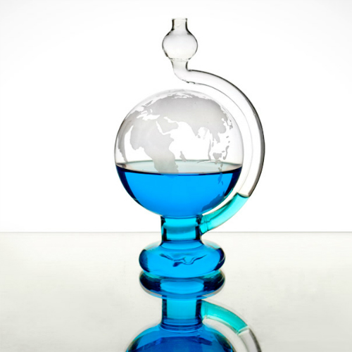 賽先生科學工廠 玻璃氣壓球 (晴雨儀) 世界地圖版（自）
