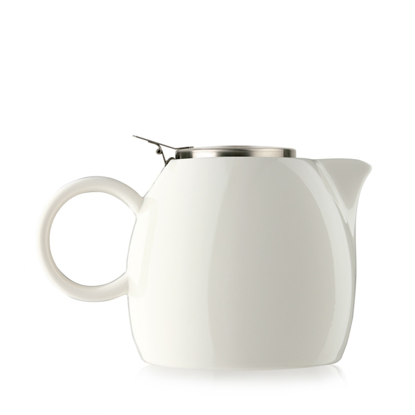 美國 Tea Forte 普格陶瓷茶壺 白瓷